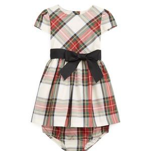 BRAND NEW Polo Ralph Lauren Baby Girls Plaid Taffeta Dress & Bloomer - Size 6M